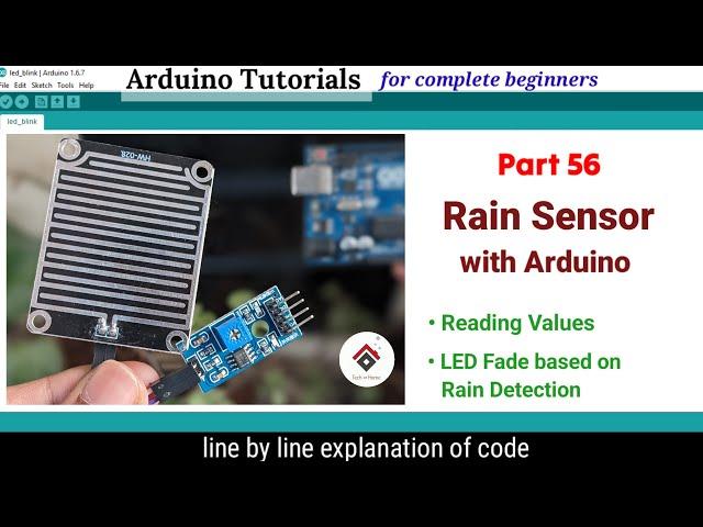 Rain Sensor with Arduino [CODE] | LED Fade based on Rain Drops | Arduino Rain Detection Project 