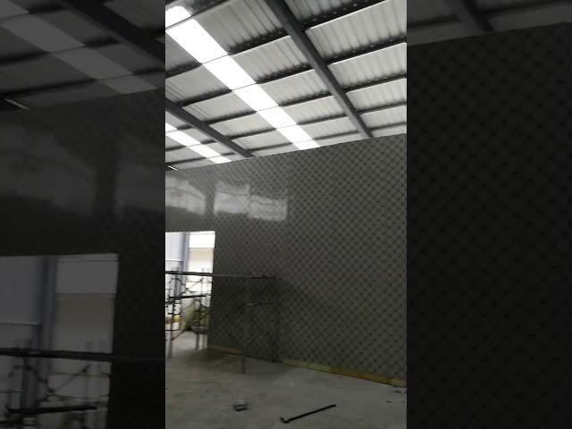 on spot video for building cold room with insulation PU panel
