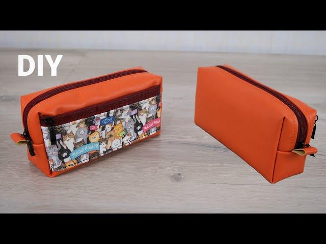 How to make pencil case with two zipper /آموزش دوخت جا مدادی دو زیپ