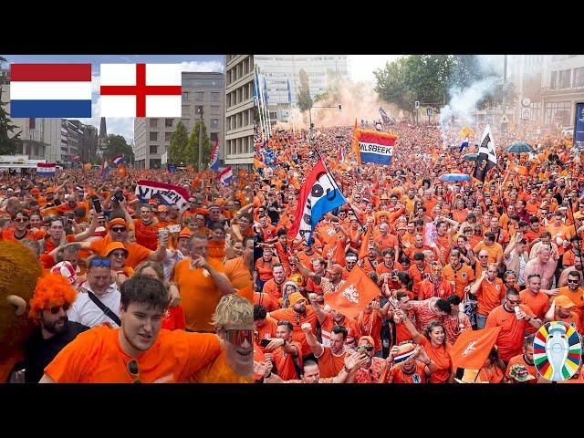 Crazy Scenes In Dortmund As 100.000 Netherlands Fans Take Over The City Ahead Of SF Against England