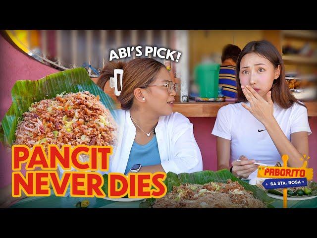 Korean & Filipino Foodies’ LECHON PANCIT Mukbang | PABORITO in Sta. Rosa ft. Abi Marquez