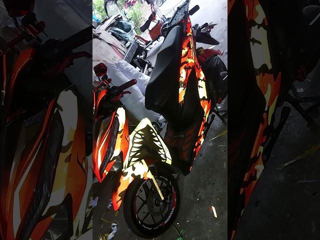 shark camo design honda click #stickazone