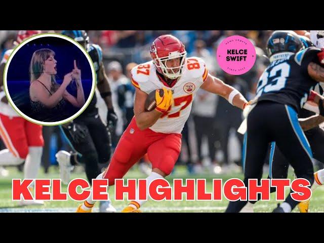 Travis Kelce GAME HIGHLIGHTS as Taylor Swift SKIPS Chiefs vs Panthers