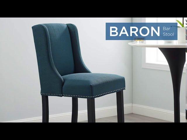 Baron Upholstered Fabric Bar Stool