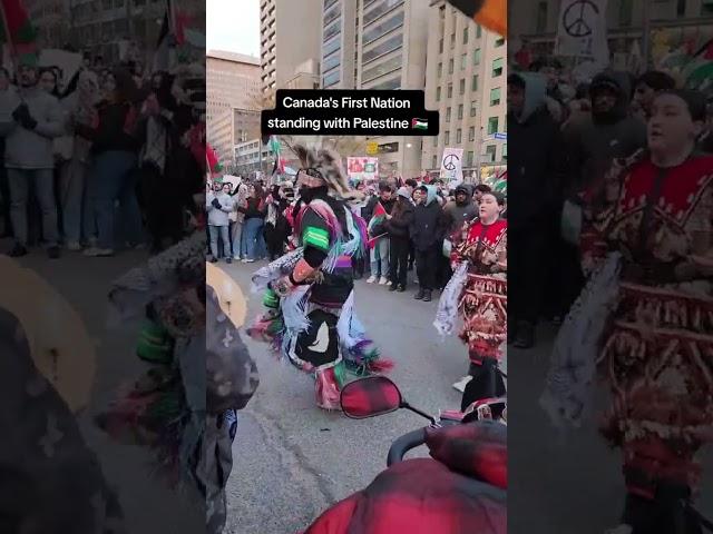 Canada Indigenous people showing solidarity with Palestine . #freepalestine