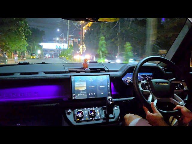 2024 Land Rover Defender 110 (night pov) | IN an Indian city.  #landrover #defender #nightdrive