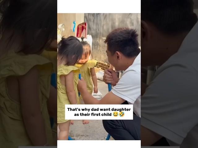 That's why dad want daughter as their first child  #funny #cutebaby