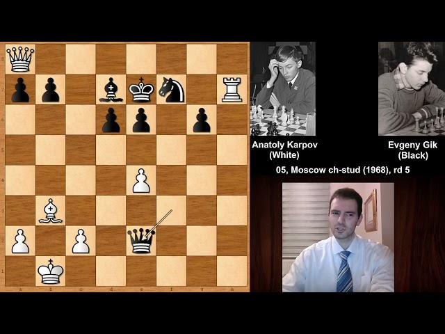 Anatoly Karpov vs Evgeny Gik - Moscow (1968)