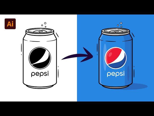 Adobe Illustrator Tutorial- Create a Soda Can Vector (HD)