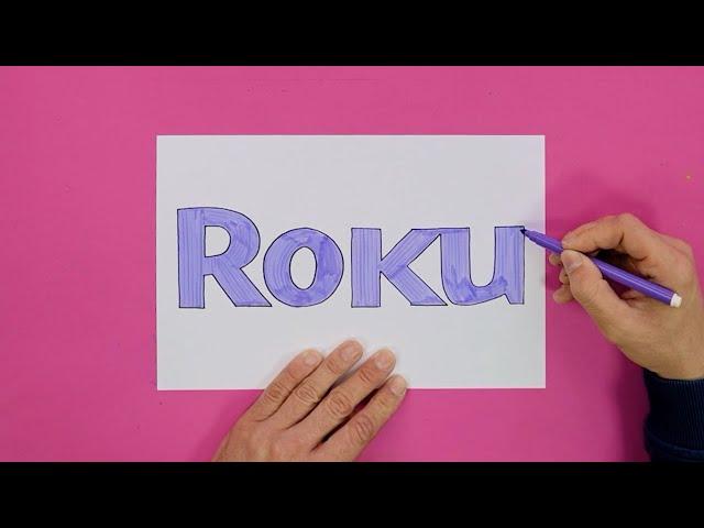 How to draw Roku streaming TV logo