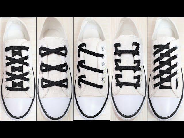 5 Ways to tie your shoelaces, How to tie shoelaces, shoes lace styles, #shoelace #shorts #viral