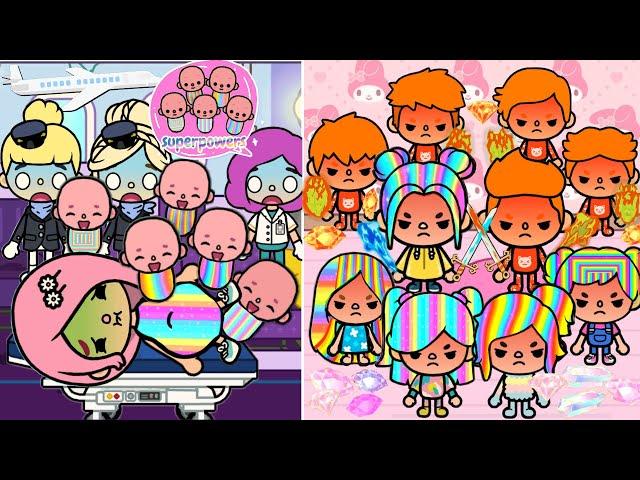 Mom Gave Birth To 5 Babies With Superpowers | Toca Life Story | Toca Boca