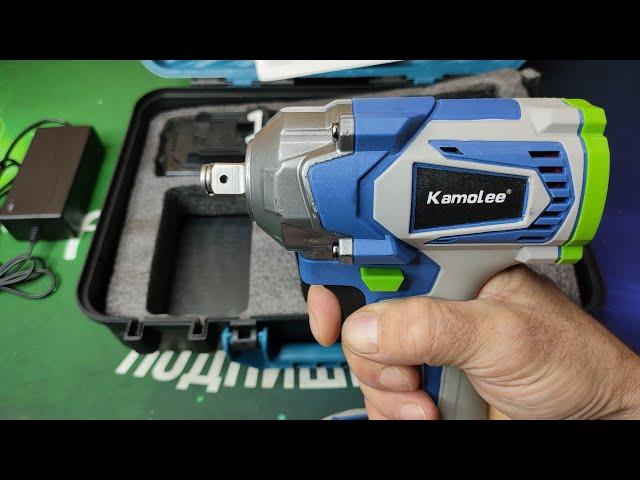 KAMOLEE DTW500 cordless impact wrench in a glamorous case. Review with disassembly.