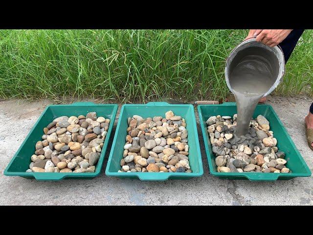 Artwork from cement at home // Effective and creative way to make garden flower pots for you