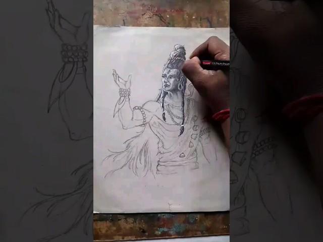 Drawing Lord Shiva complete #drawing #art #explore #sub #tutorial #draw #explorepage  #sketch #shiv