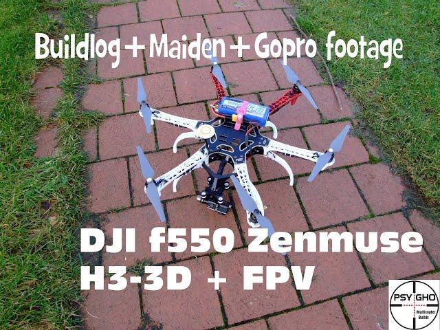 Dji F550 with Zenmuse h3-3d and FPV gear  (build log + maiden + gopro footage)