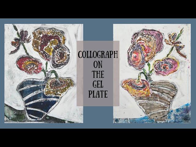 Easy collograph on the gel plate using children board book