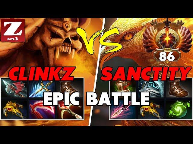 THE RADIANT (CLINKZ) Carry vs SANCTITY (PHOENIX) Mid - Epic Battle Of Pro Dota 2 Players - Z Dota 2