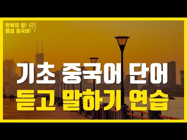 [매일 중국어] 중국어 기초 단어를 가지고 3초 안에 자연스럽게 말하기 | 반복 듣기 30