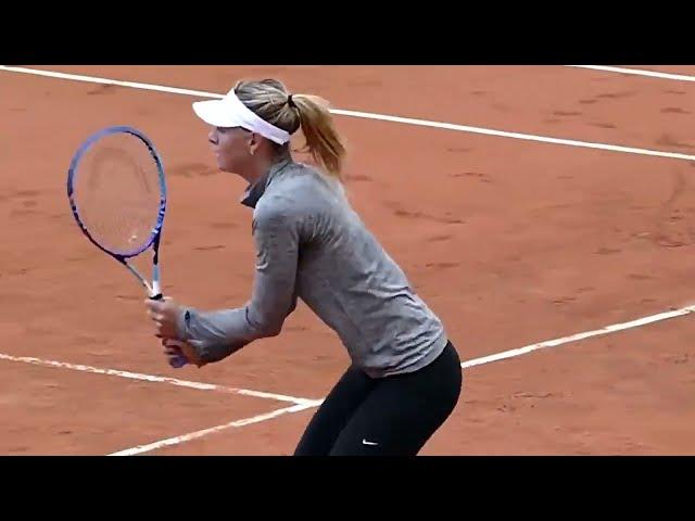 Gorgeous Maria Sharapova Hot Training in Leggings Tennis