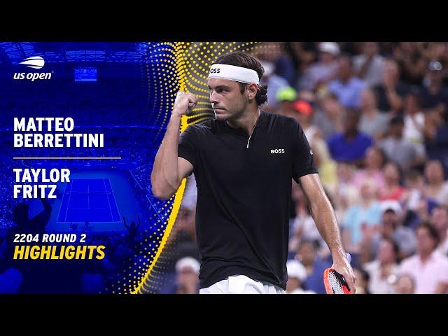 Matteo Berrettini vs. Taylor Fritz Highlights | 2024 US Open Round 2