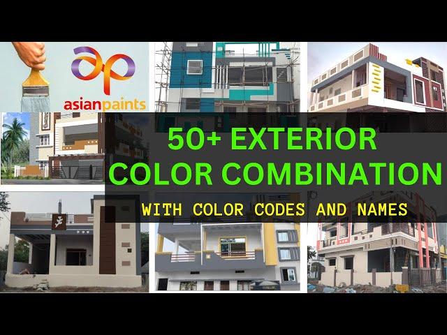 Color Combination For home outside With Color Codes and names From Asian Paints 2024