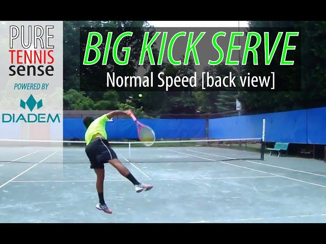 Topspin Kick Serve Back View