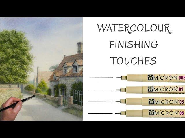 The Finishing Touches In Watercolour Using Ink