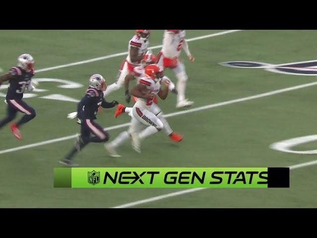 Jonathan Jones' INCREDIBLE chasedown on Nick Chubb | Next Gen Stats