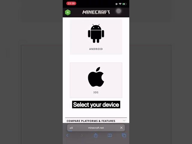 How to download minecraft for free ios #shorts