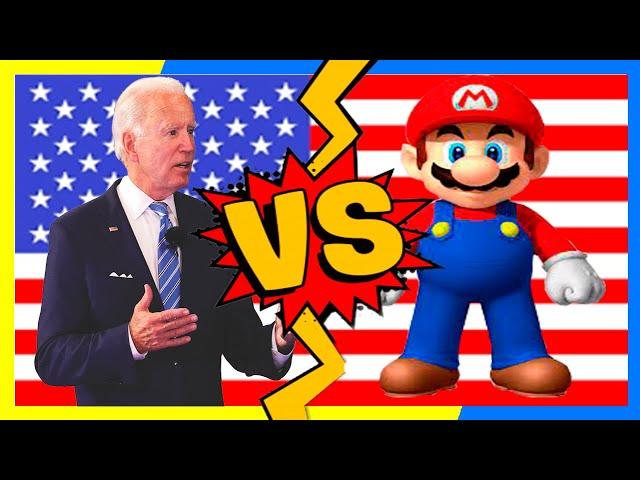 PRESIDENT BIDEN FALLS DUE TO MARIO ||FUNNY VIDEOS 2021