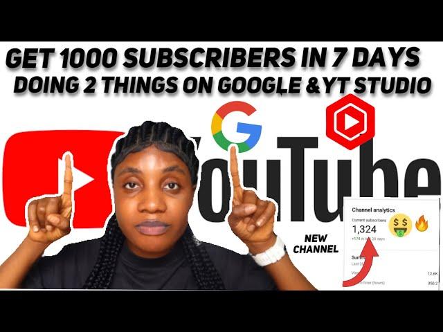 Get 1,000 YouTube Subscribers Using Google & YouTube Studio (Step-By-Step)