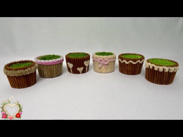 How to make mini pots for flower arrangements with Pipe cleaner ( chenille wire ) #hms2