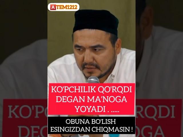 Shukurullo Domla - Ko'pchilik Qo'rqdi degan ma'noga yoyarkan . Joxillar Joxilona muomila qilganda