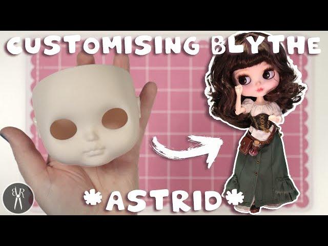 Customising Blythe Doll ASTRID - Carving, Sculpting, Face Up and Sewing for a OOAK Custom