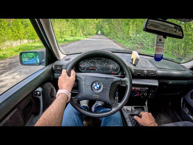 2001 BMW E36 Compact [316 i 105HP] |0-100| POV Test Drive #1687 Joe Black