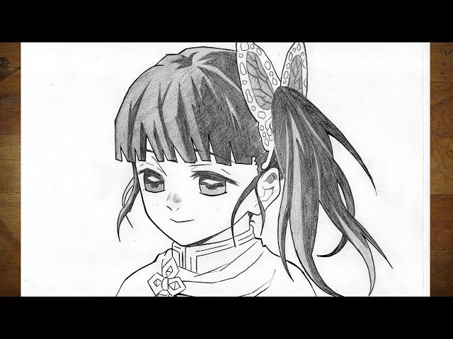 Anime Drawing | How to Draw Kanao Tsuyuri | Demon Slayer (Kimetsu no Yaiba)