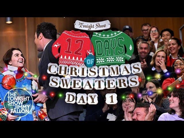 12 Days of Christmas Sweaters 2024: Day 1 | The Tonight Show Starring Jimmy Fallon