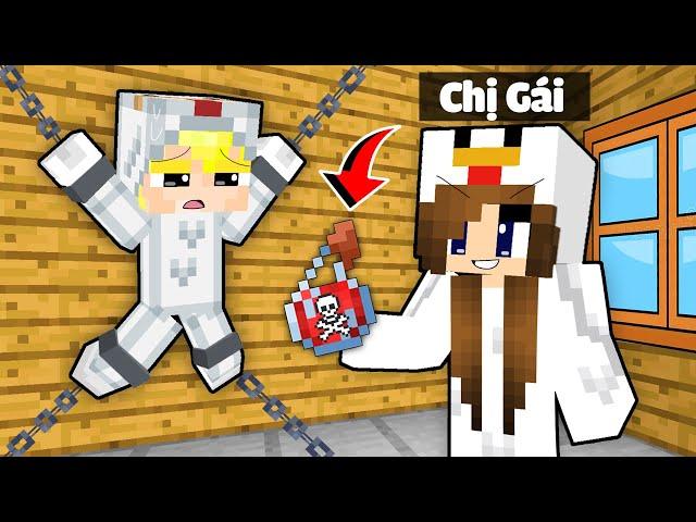 Tô Gà Thử Thách 24H Thoát Khỏi Chị Gái Siêu Quậy Trong Minecraft