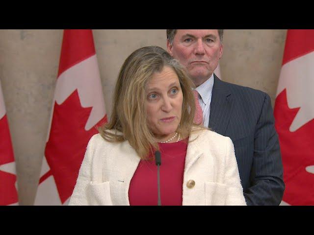 Premiers pushed for "robust Canadian response" to Trump tariffs threat in meeting with PM: Freeland