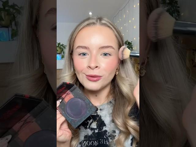 Testing a black cream blush  Colourpop x Stranger things #creamblush #colourpop #testingmakeup