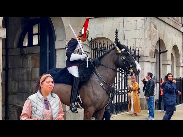 Terrified Woman SCREAMS After Being Told Not to Touch Guard