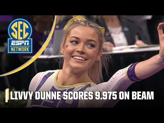 Olivia Dunne is NEAR PERFECT in LSU senior night win over North Carolina  | ESPN College Gymnastics