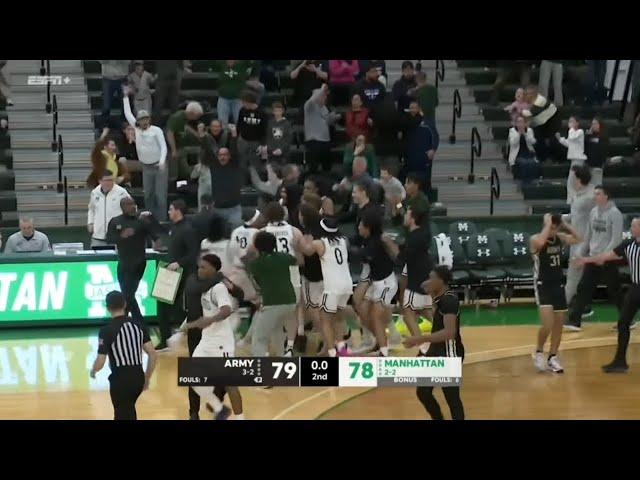 Manhattan hits wild buzzer beater to beat Army