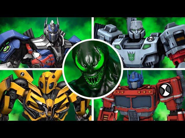 Ben 10 Transforms Into Bayverse Optimus, Bumblebee, Marvel's Venom, G1 Optimus, Megatron (Fan-made)