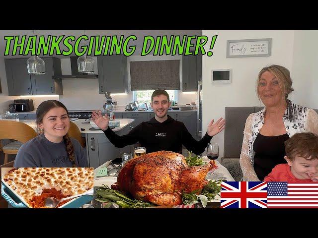 British Family Try Thanksgiving Dinner for the First Time! (Better than Christmas!!)