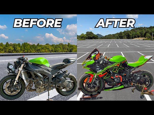 FULL BUILD: REBUILDING A SALVAGE CRASHED KAWASAKI NINJA ZX-6R