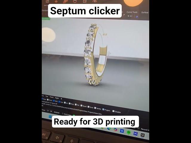 Septum Clicker | ready for 3D printing #tribalexpression