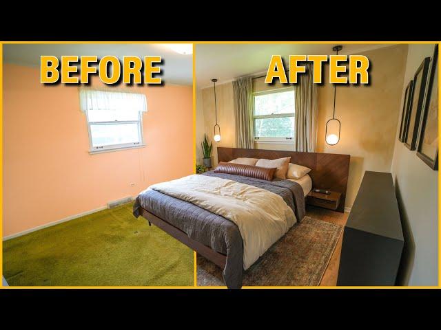 BEDROOM MAKEOVER Start to Finish - DIY Renovation