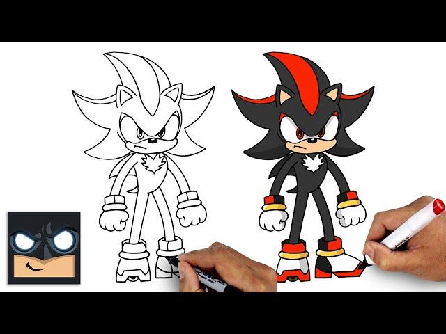 How To Draw Shadow the Hedgehog | YouTube Studio Art Tutorial